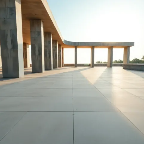 Taras na słupach betonowych