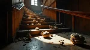 Trzymanie rzeczy na klatce schodowej