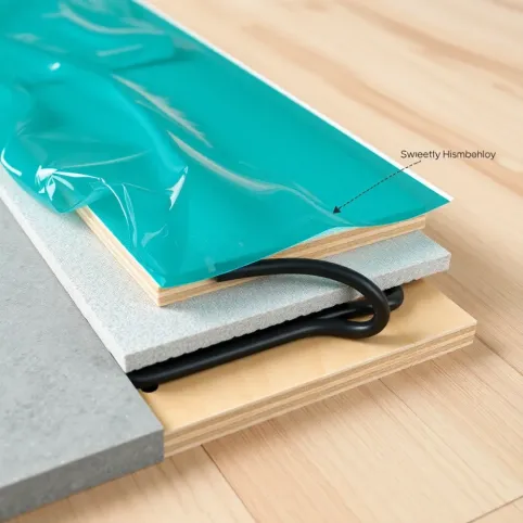 Warstwy podłogi z ogrzewaniem podłogowym