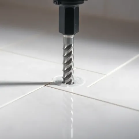 Wiercenie w płytkach wiertłem do betonu