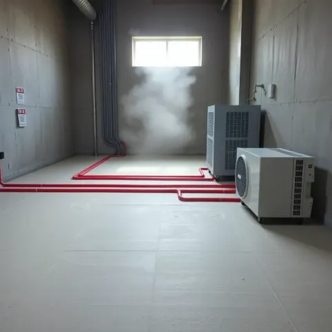 Wygrzewanie posadzki z miksokreta