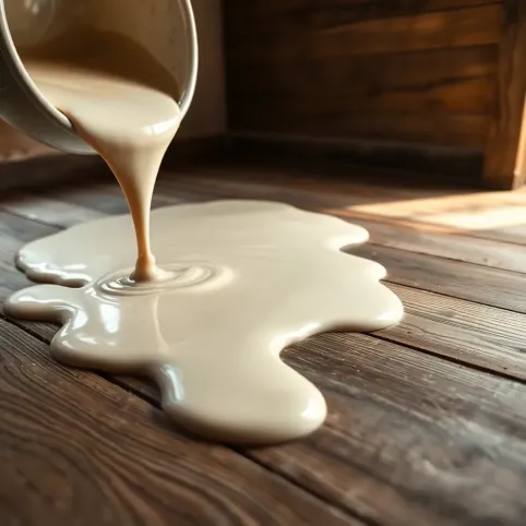 Wylewka na podłogę z desek