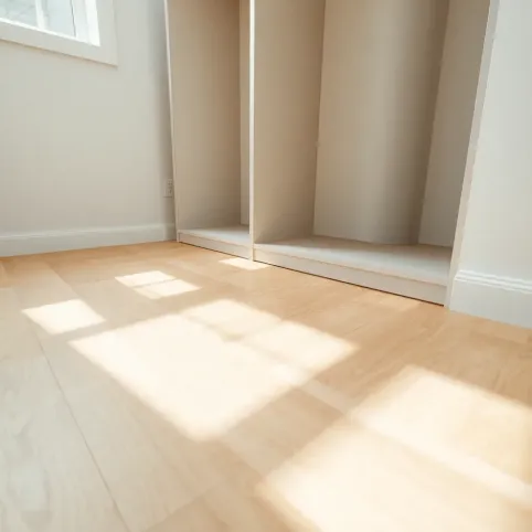 Wymiana podłogi a szafa w zabudowie