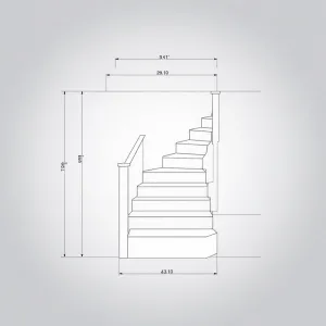 Wymiary schodów wzór
