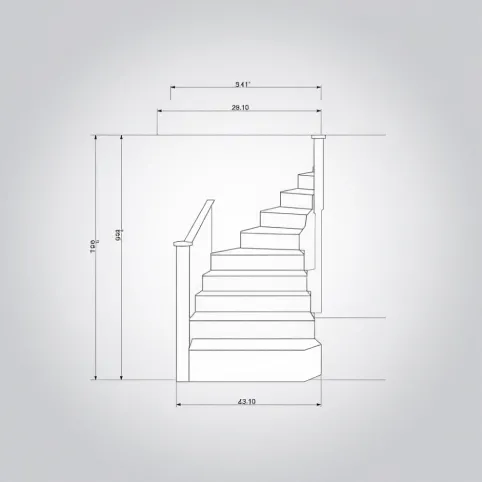 Wymiary schodów wzór