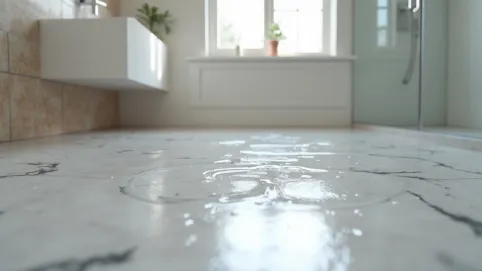 Żywicą na podłodze w łazience