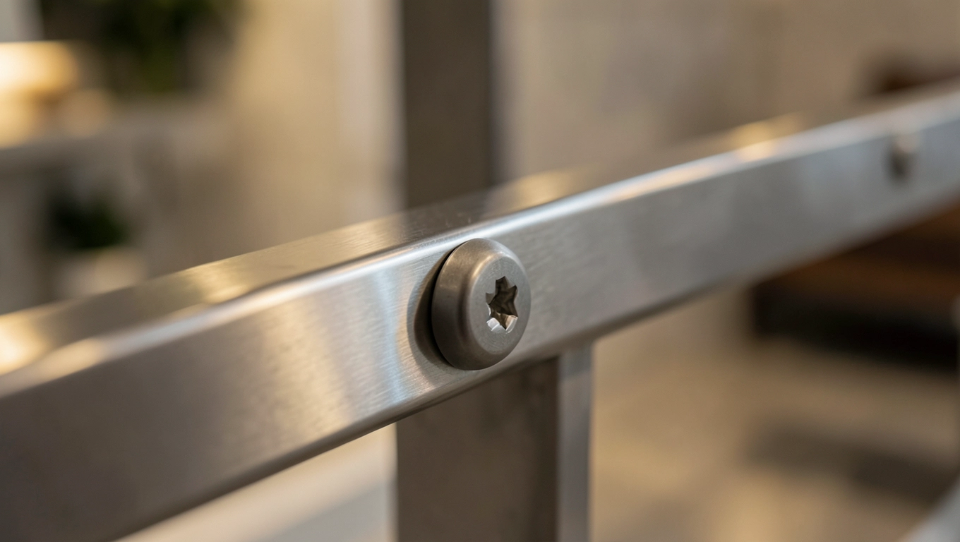 Solidne mocowanie poręczy śruby i kotwy