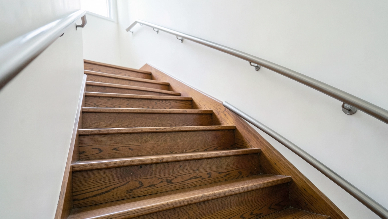 Stabilność schodów dzięki właściwej wysokości poręczy