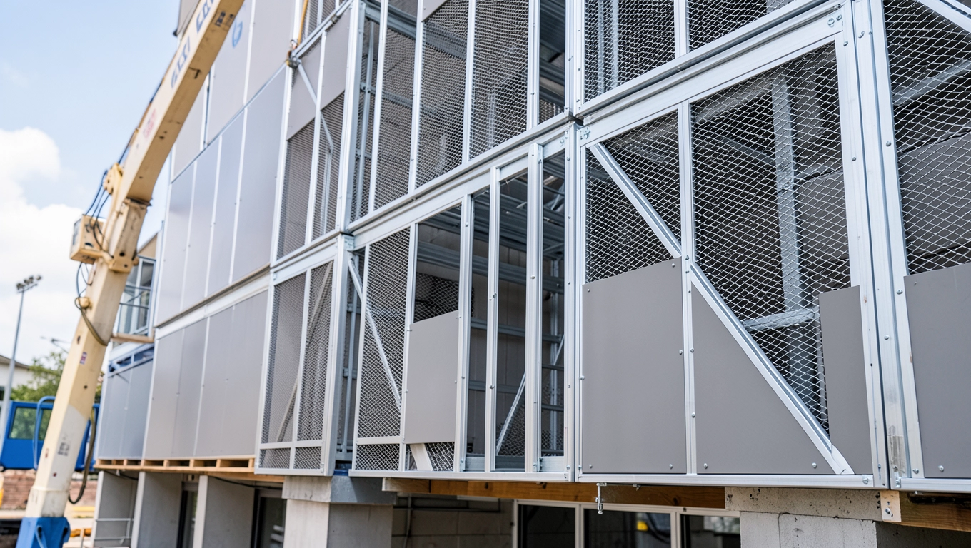 Szybki montaż prefabrykowanych fasad wentylowanych