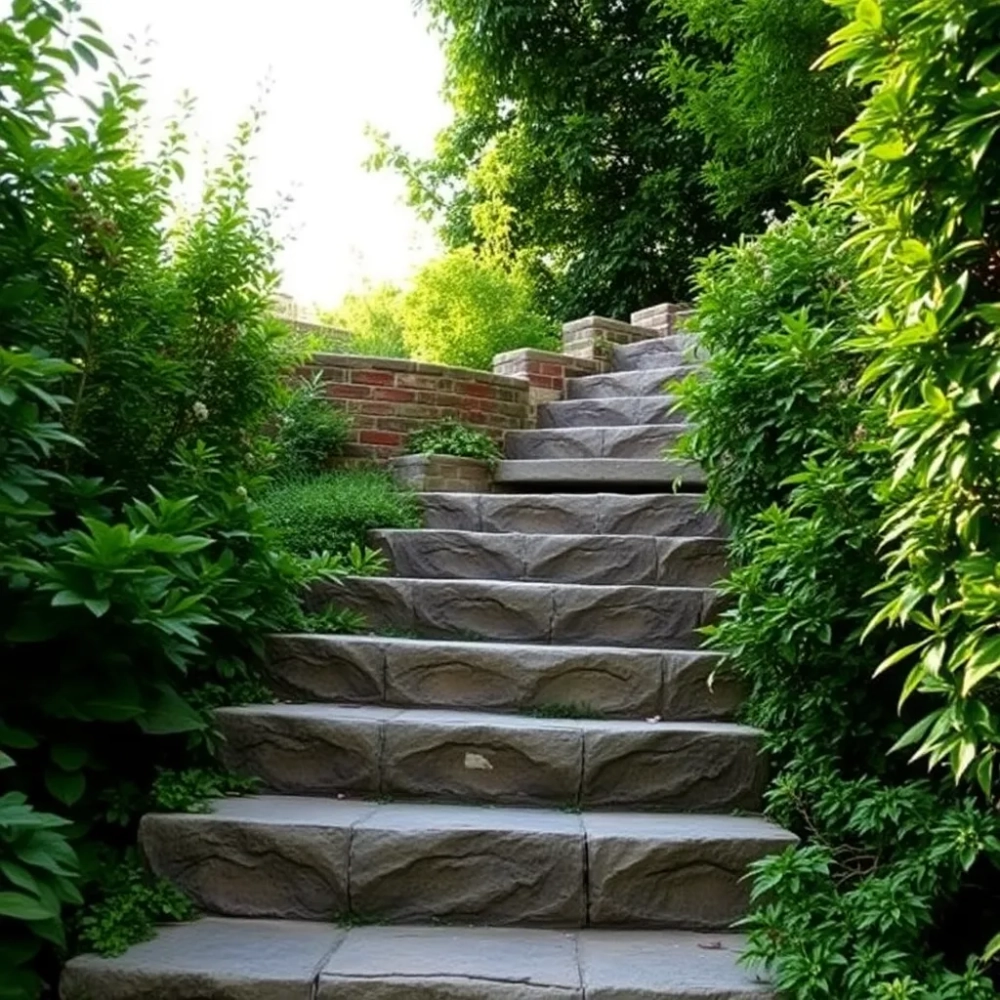 Tanie schody w ogrodzie