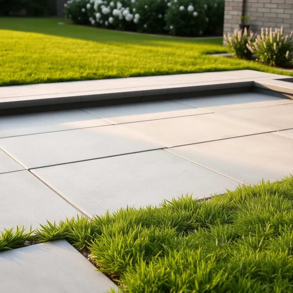 Taras na gruncie z płyt betonowych