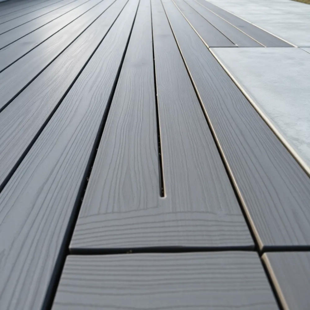 Taras z desek kompozytowych na betonie