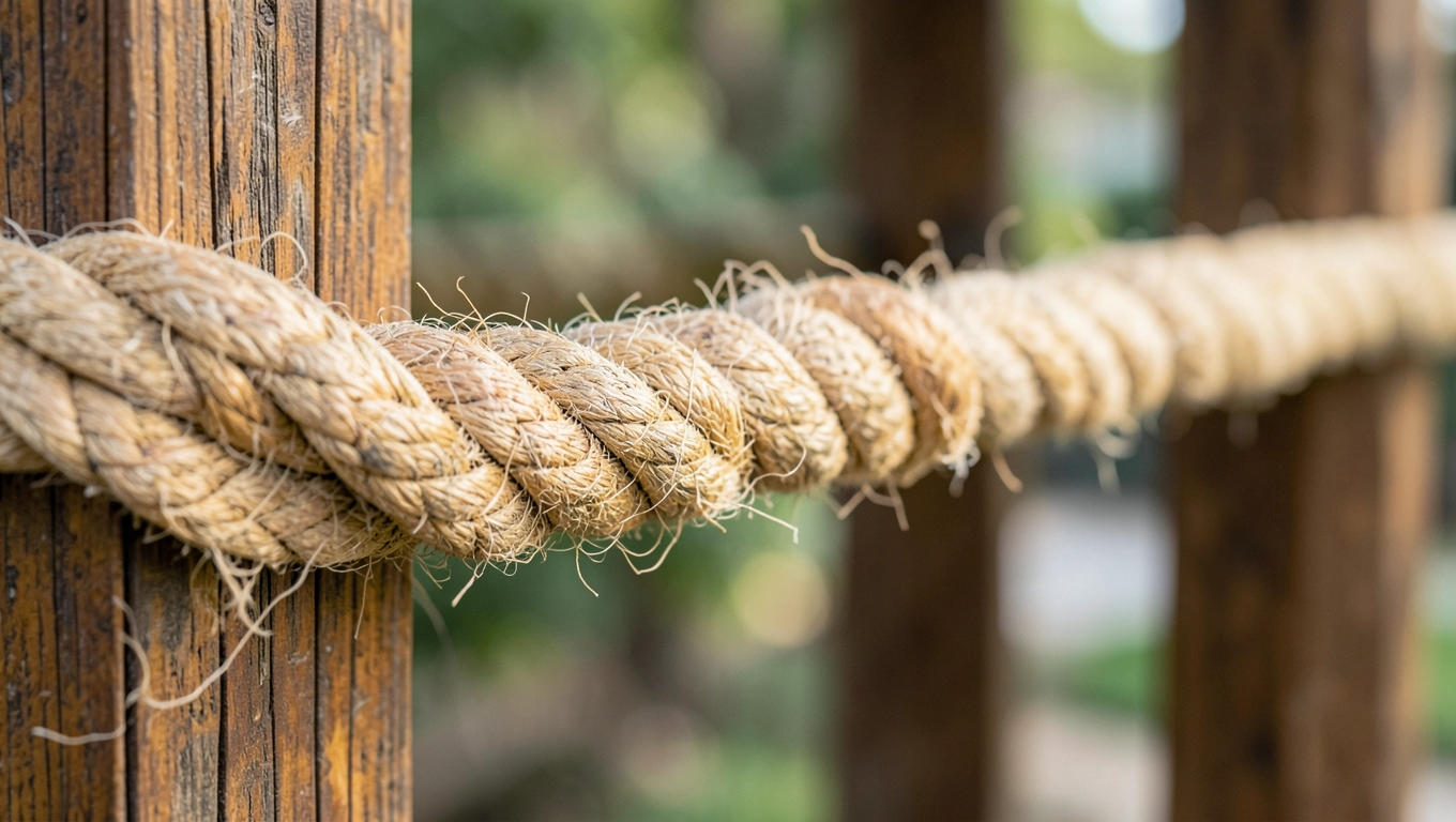 Trwałość poręczy z liny jutowej