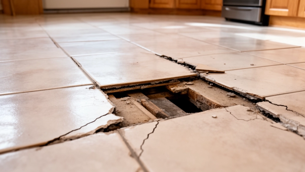 Trzeszczące płytki podłogowe