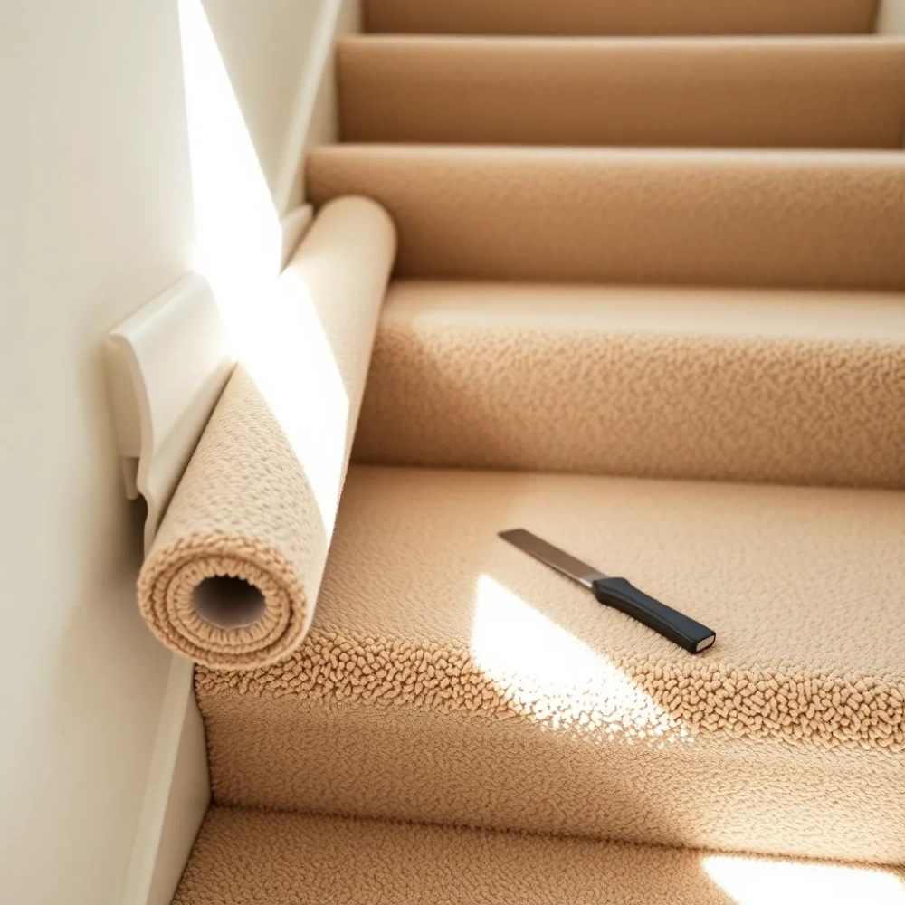 Układanie wykładziny na schodach cennik