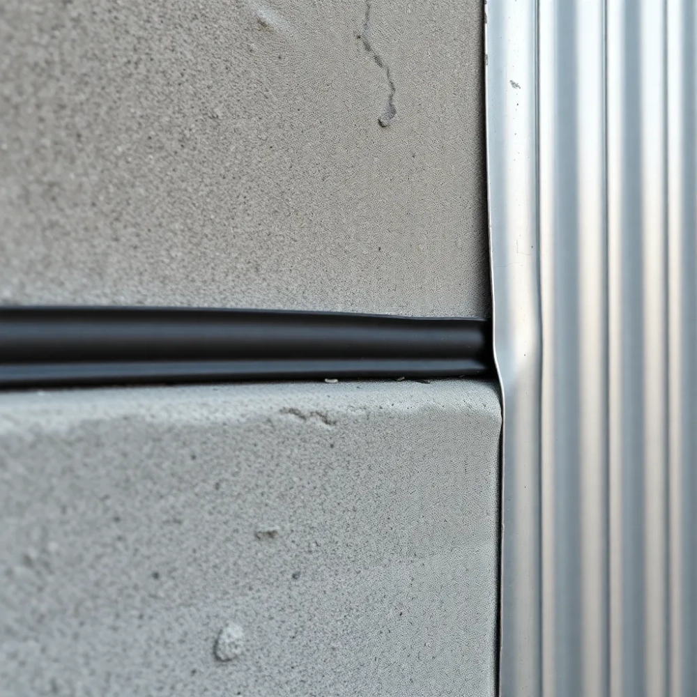 Uszczelnienie krawędzi między betonem a blachą