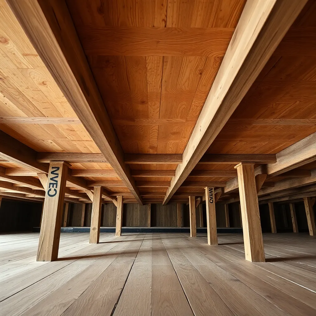 Warstwy podłogi na legarach