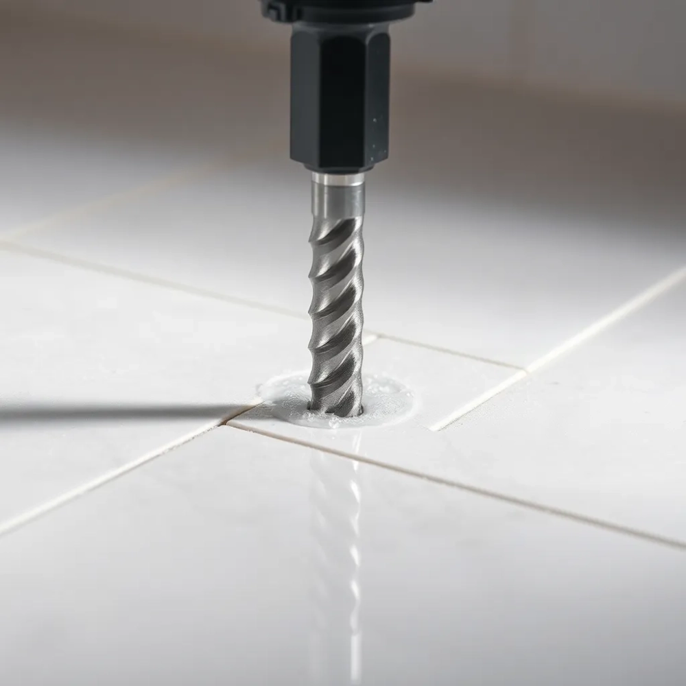 Wiercenie w płytkach wiertłem do betonu