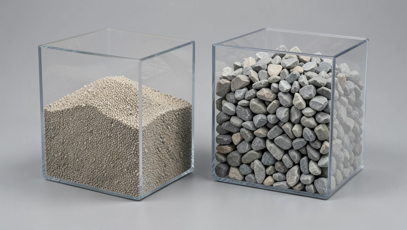 Wpływ frakcji na wagę m³ kruszywa