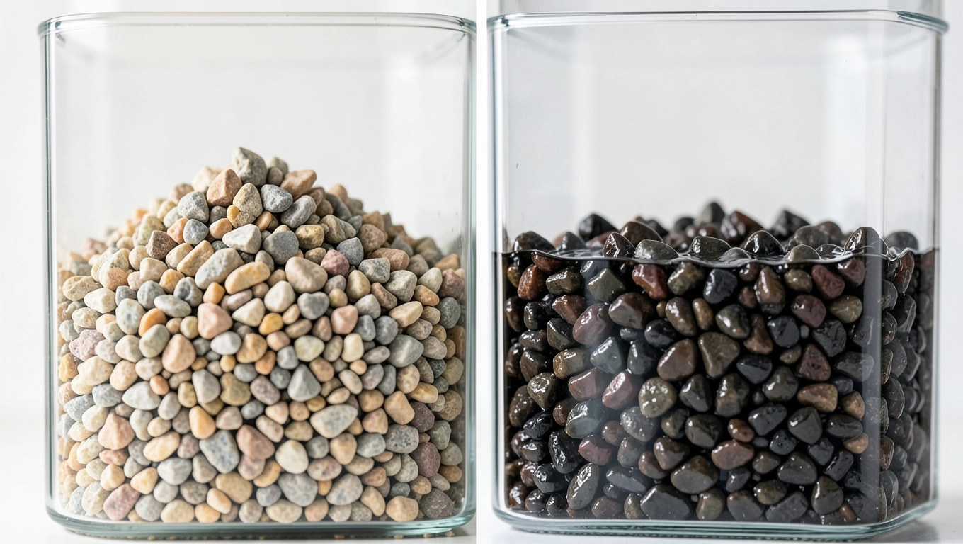 Wpływ wilgotności na masę 1 m³ kruszywa 0-63