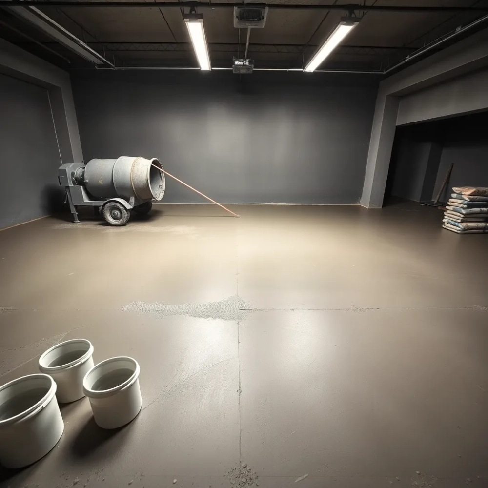 Wylewanie posadzki w garażu