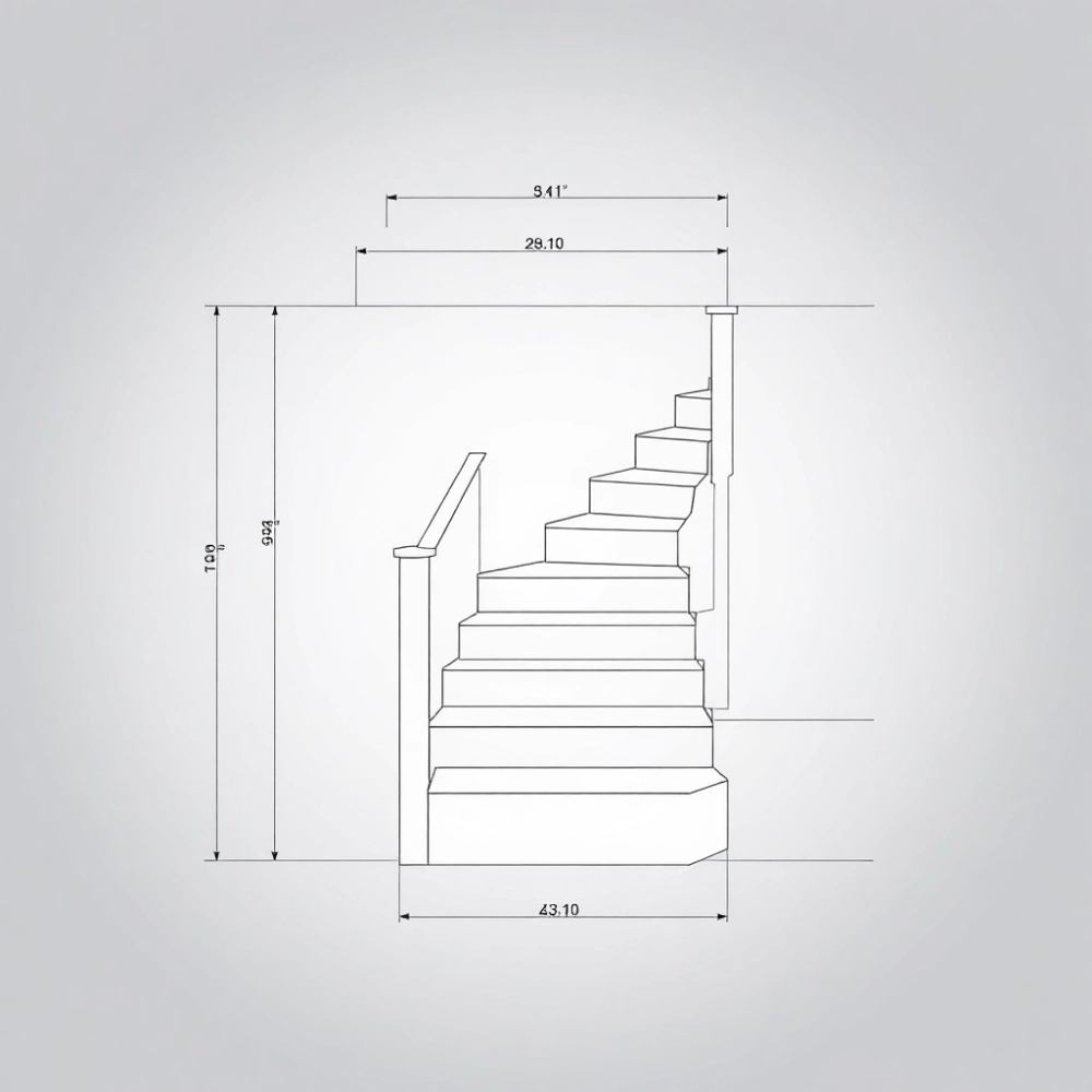 Wymiary schodów wzór