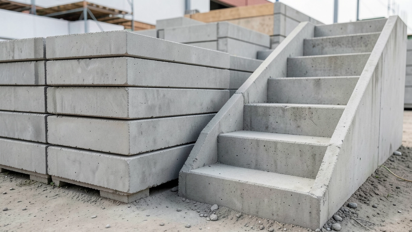 Zalety prefabrykowanych schodów betonowych