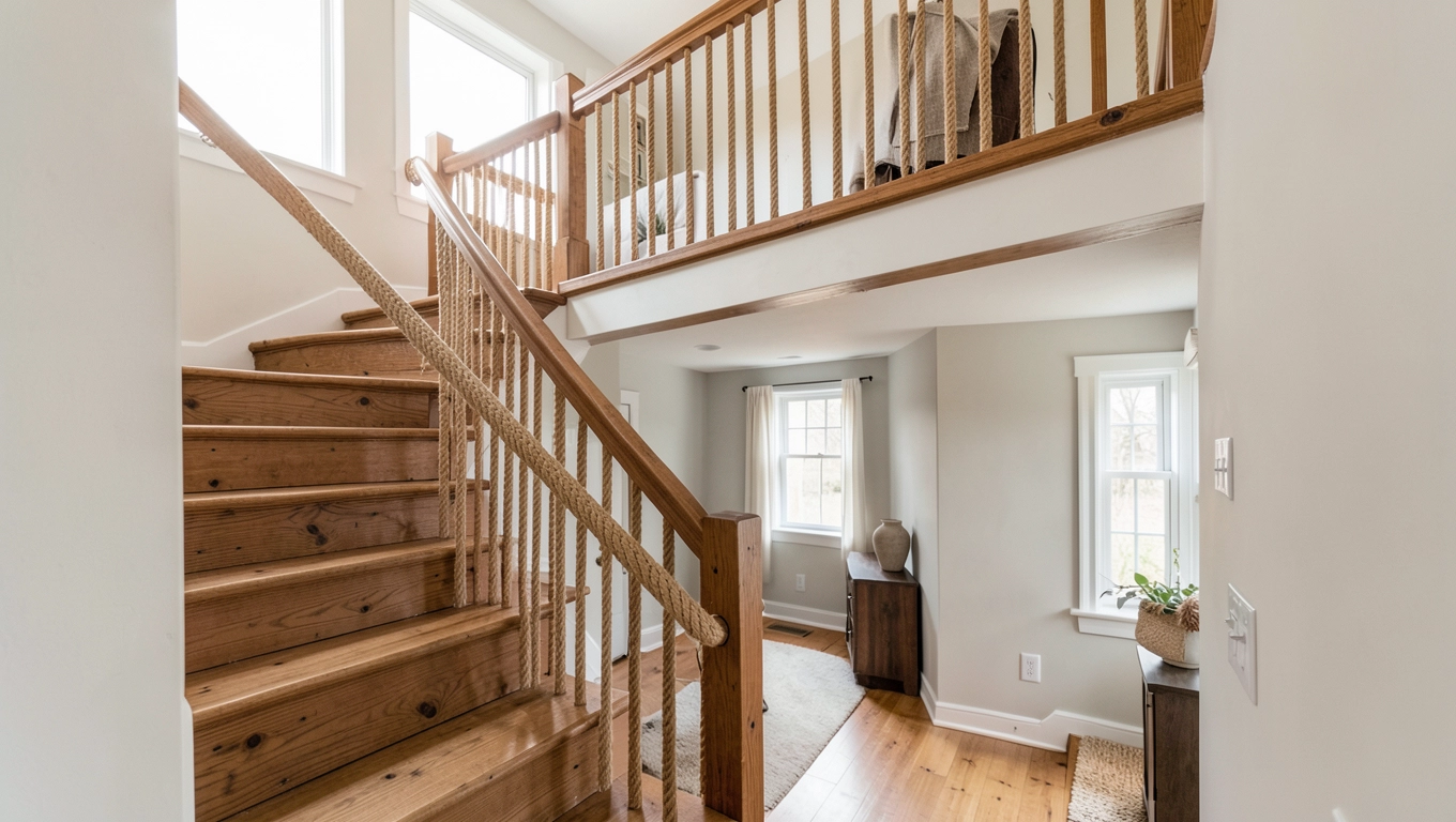 Zastosowanie poręczy jutowej w domu