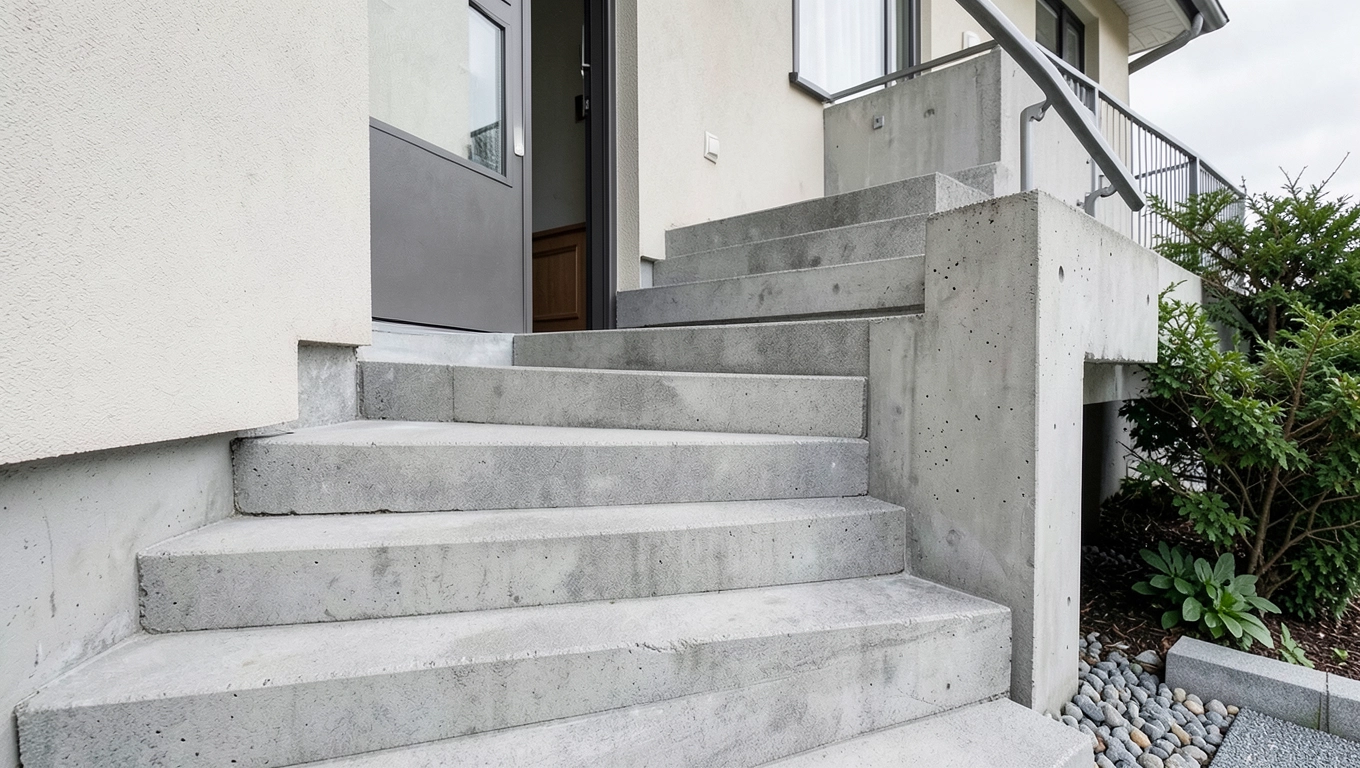 Zastosowanie schodów zewnętrznych betonowych prefabrykatów