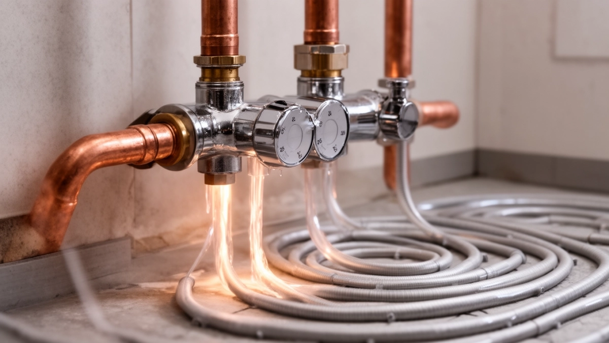 Zawór mieszający do podłogówki